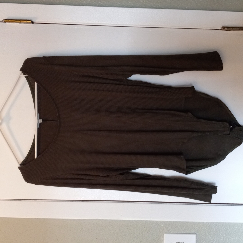 Charlotte Rush brown rib body suit sz xl